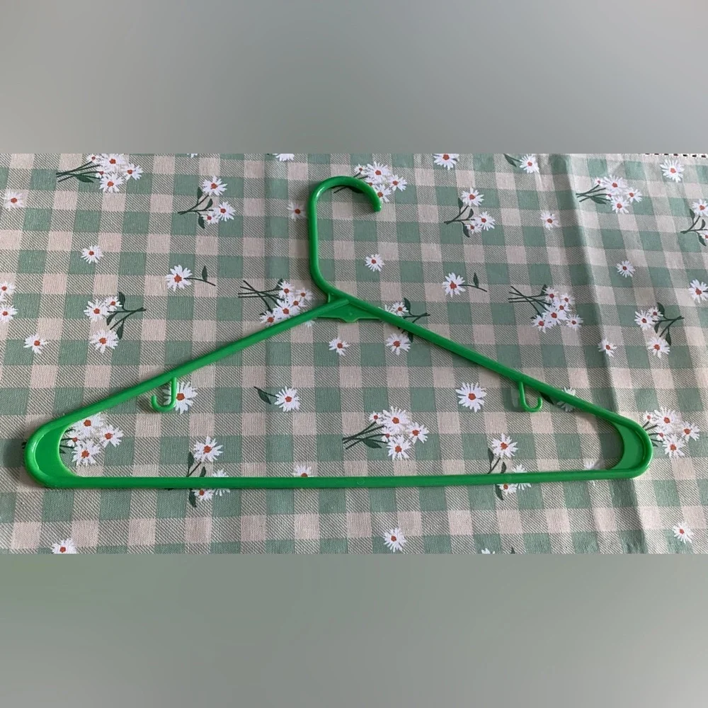 Bright Green Plastic Clothing Hanger